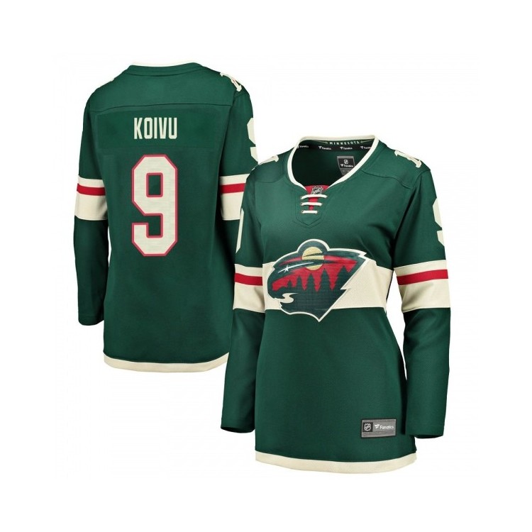 Women's Mikko Koivu NHL Hockey Gear - Minnesota Wild Fanatics Breakaway (Green)