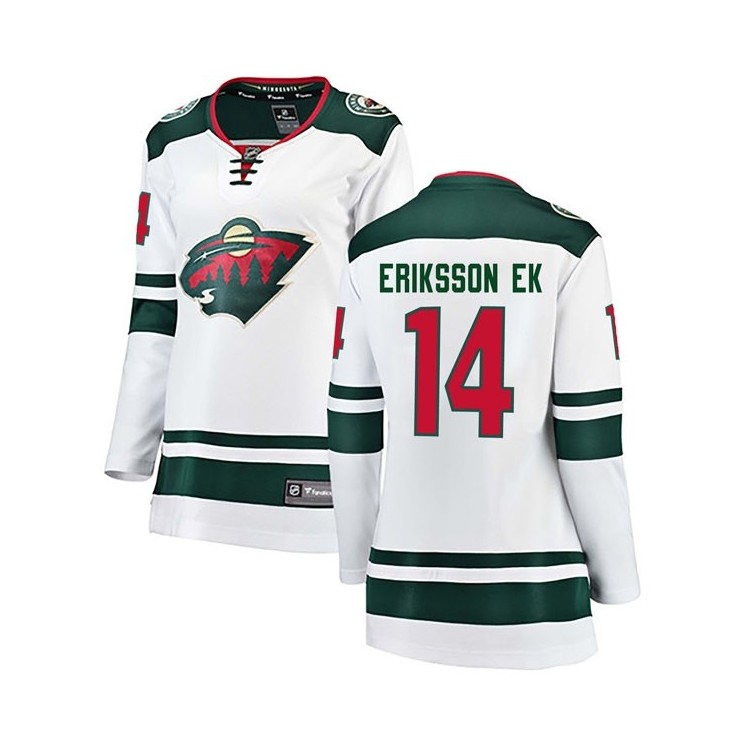 Women's Joel Eriksson Ek Away Pro Hockey Gear - Minnesota Wild Fanatics Breakaway (White)