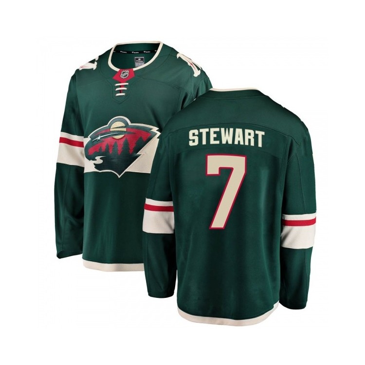 Men's Chris Stewart NHL Hockey Jersey - Minnesota Wild Fanatics Breakaway (Green)