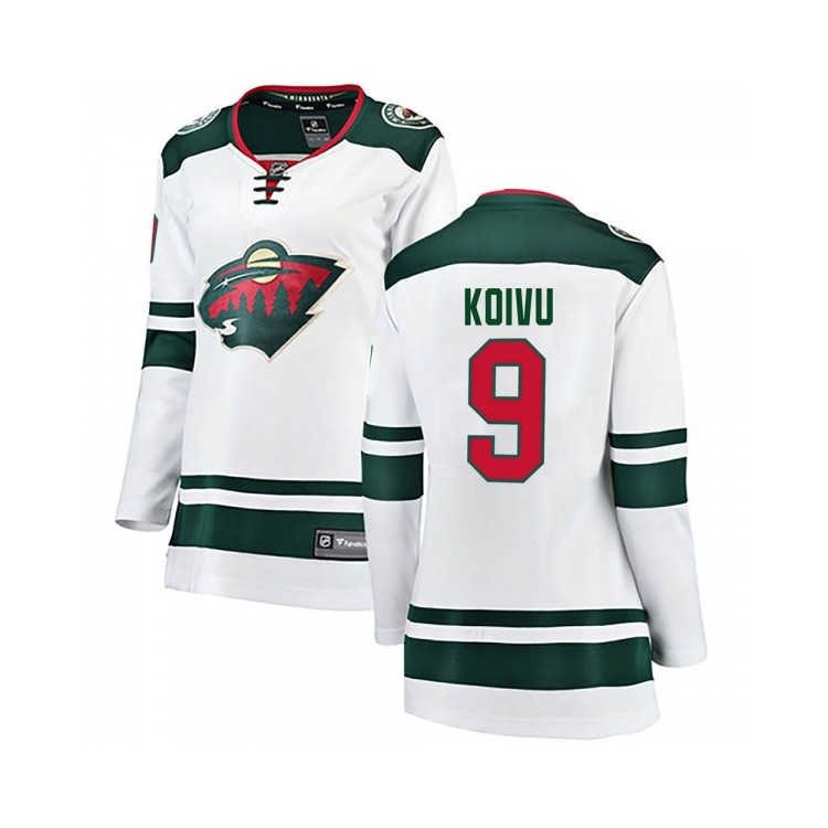 Women's Mikko Koivu Minnesota Wild Fanatics Breakaway White Away Hockey Jersey - NHL Women's Gear