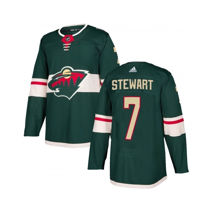 Youth Chris Stewart Minnesota Wild Adidas Authentic Green Home Hockey Jersey - NHL Kids Authentic