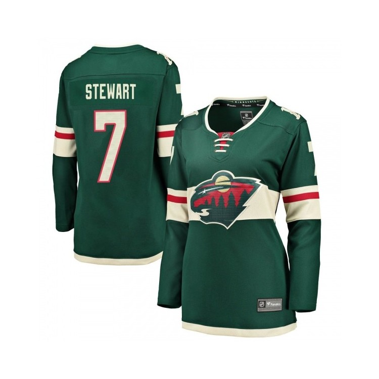 Women's Chris Stewart Minnesota Wild Fanatics Breakaway Green Home Hockey Jersey - NHL Ladies Jersey