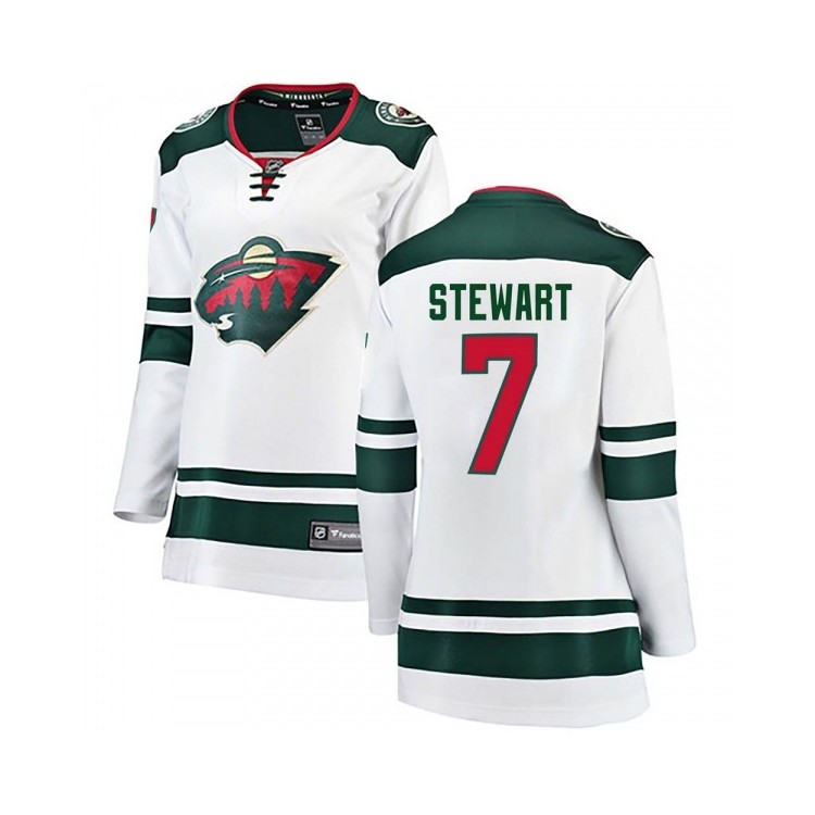Women's Chris Stewart Minnesota Wild Fanatics Breakaway White Away Hockey Jersey - NHL Women's Hockey