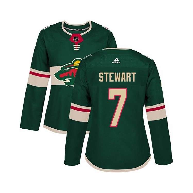 Women's Chris Stewart Minnesota Wild Adidas Authentic Green Home Hockey Jersey - NHL Ladies Authentic