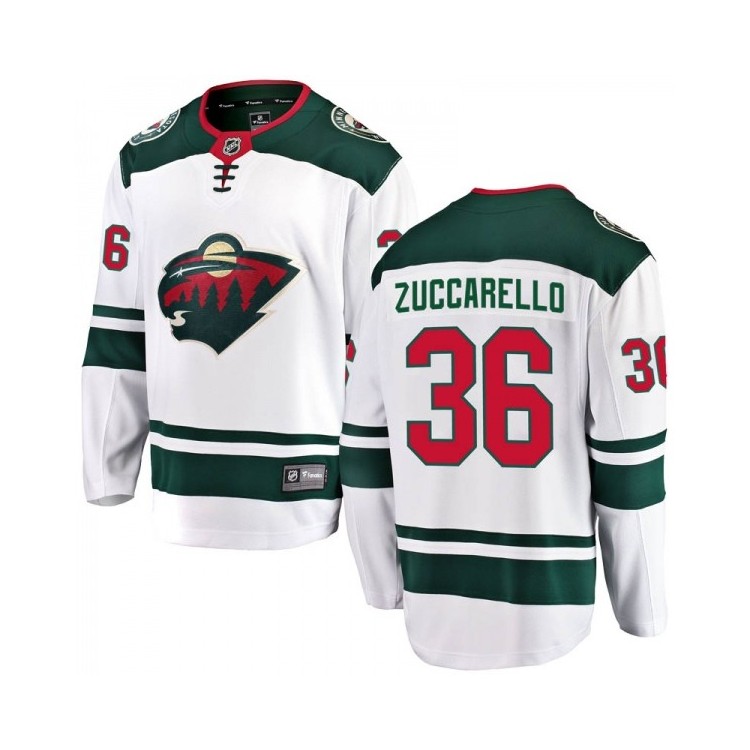 Youth Mats Zuccarello Minnesota Wild Fanatics Breakaway White Away Hockey Jersey - NHL Kids Jersey