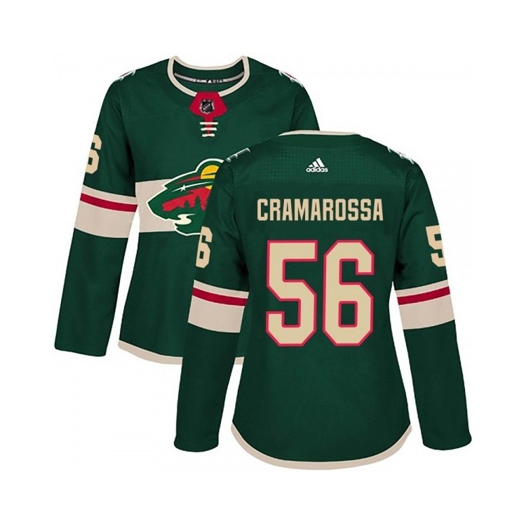 Women's Joseph Cramarossa Adidas Authentic Hockey Jersey - Minnesota Wild NHL Green Home