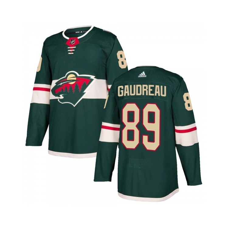 Youth Frederick Gaudreau Adidas Authentic Hockey Jersey - Minnesota Wild NHL Green Youth