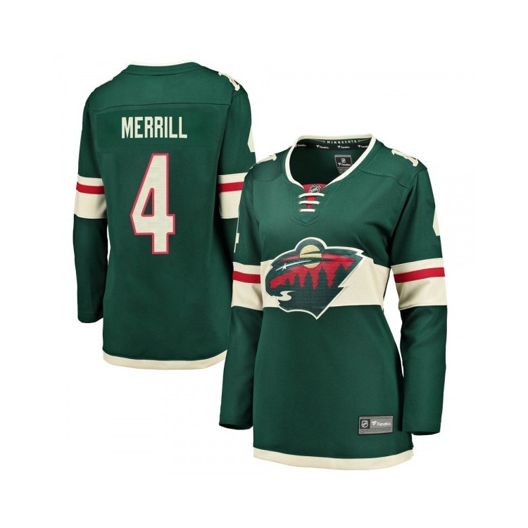 Women's Jon Merrill Fanatics Breakaway Hockey Jersey - Minnesota Wild NHL Home Green