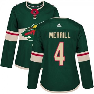 Women's Jon Merrill Adidas Authentic Hockey Jersey -...