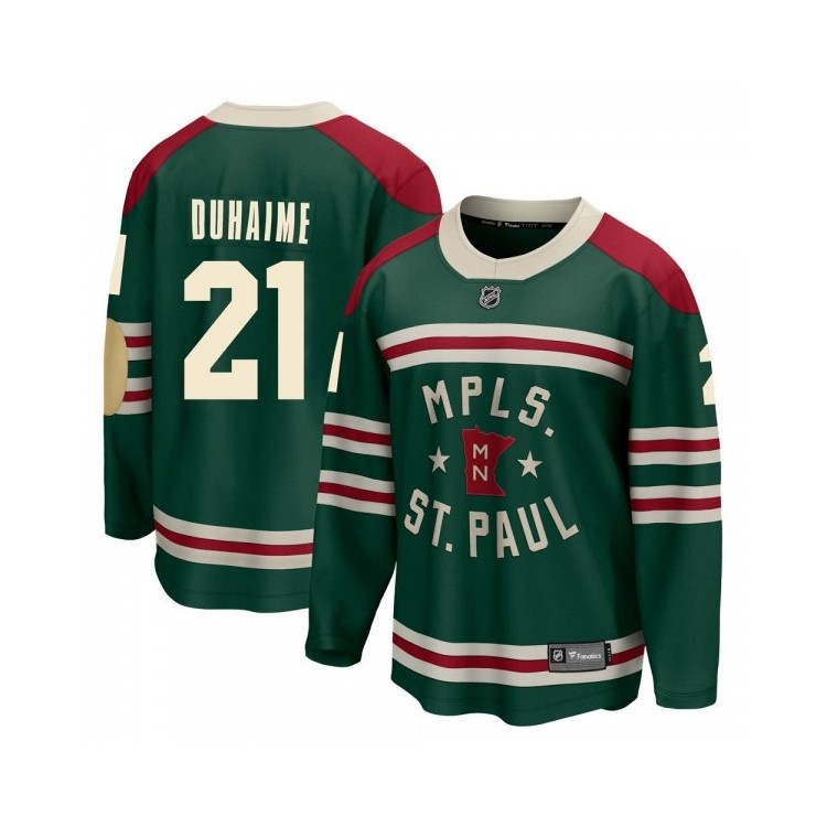 Youth Brandon Duhaime Winter Classic Hockey Jersey - Fanatics Breakaway NHL Minnesota Wild Green