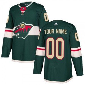 Custom Minnesota Wild Adidas Authentic Home Jersey -...