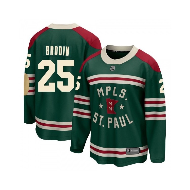 Top Youth Jonas Brodin Minnesota Wild Fanatics Branded 2022 Winter Classic Jersey - Breakaway Green