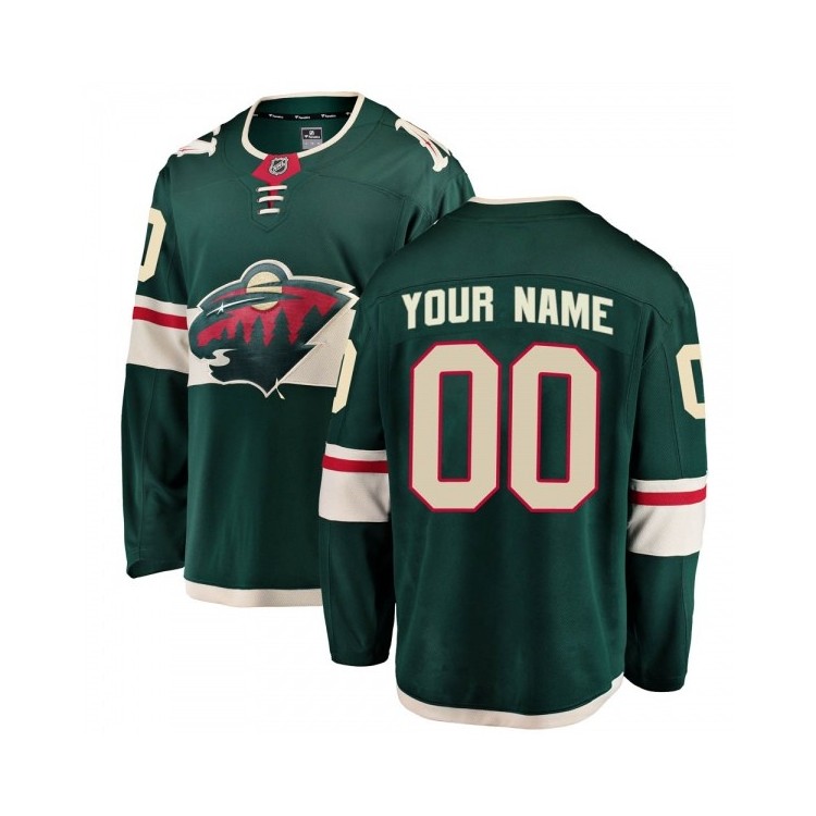 Custom Minnesota Wild Fanatics Breakaway Home Jersey - Men's Green