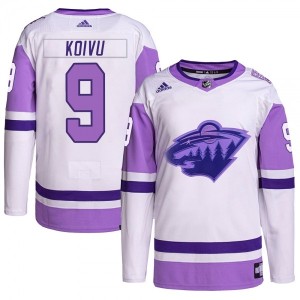 Men's Mikko Koivu Minnesota Wild Adidas Hockey Fights...