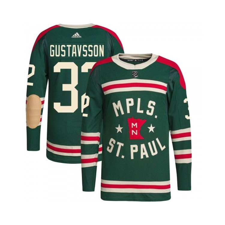 Men's Filip Gustavsson Minnesota Wild Adidas 2022 Winter Classic Player Jersey - Authentic Green, Winter Classic Edition
