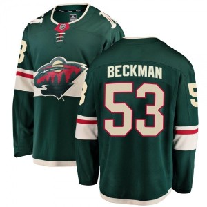 Youth Adam Beckman Minnesota Wild Fanatics Branded Home...