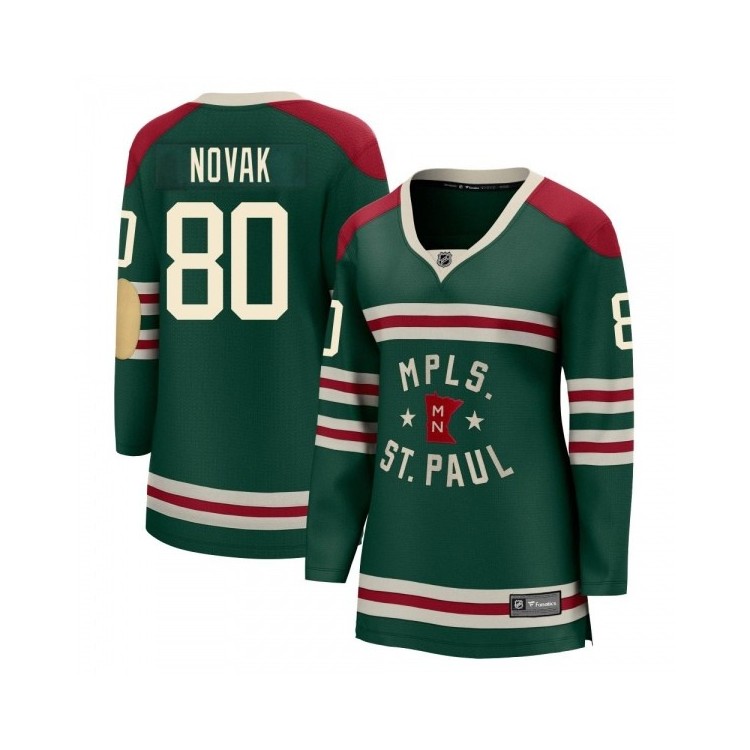 Women's Pavel Novak Minnesota Wild Fanatics Branded 2022 Winter Classic Jersey - Breakaway Green, Winter Classic Fan Gear