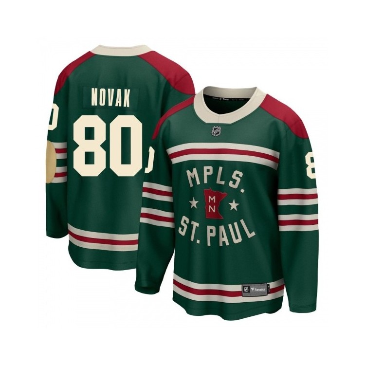 Men's Pavel Novak Minnesota Wild Fanatics Branded 2022 Winter Classic Jersey - Breakaway Green, Winter Classic Apparel