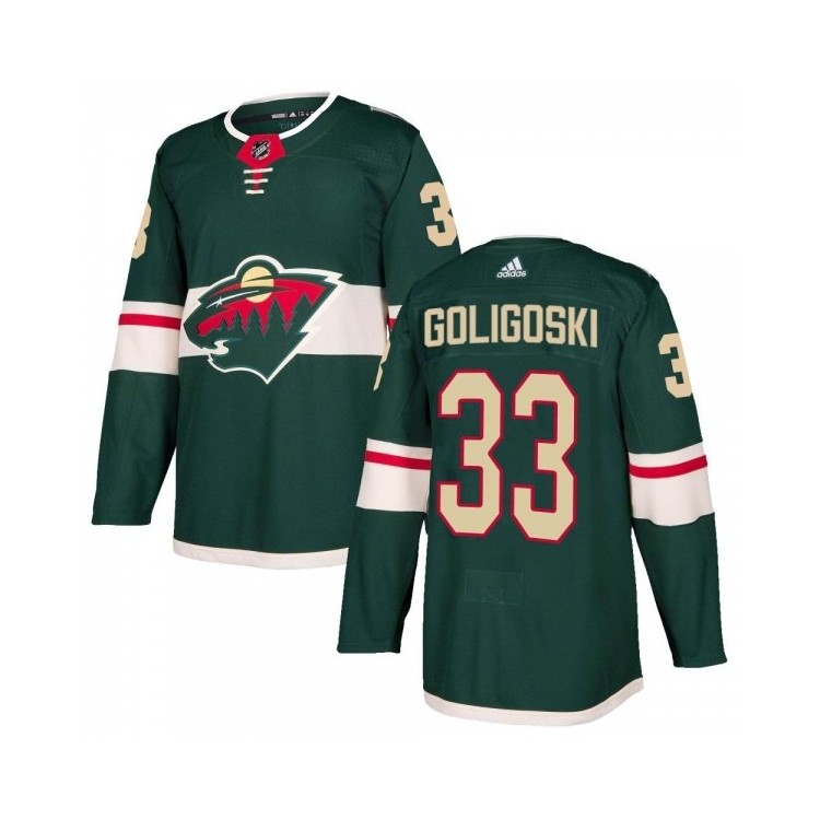 Authentic Green Men's Alex Goligoski Adidas Home Jersey - Minnesota Wild Pro Stock