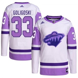Men's Hockey Fights Cancer Alex Goligoski Adidas Jersey -...