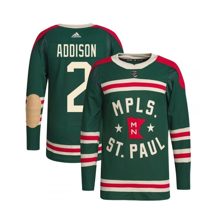Youth 2022 Winter Classic Calen Addison Adidas Jersey - Minnesota Wild, Hot Sale