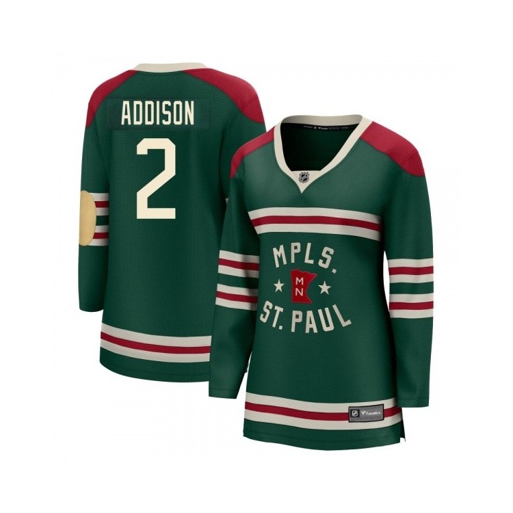 Women's Breakaway Green Calen Addison Winter Classic Jersey - Minnesota Wild, Official