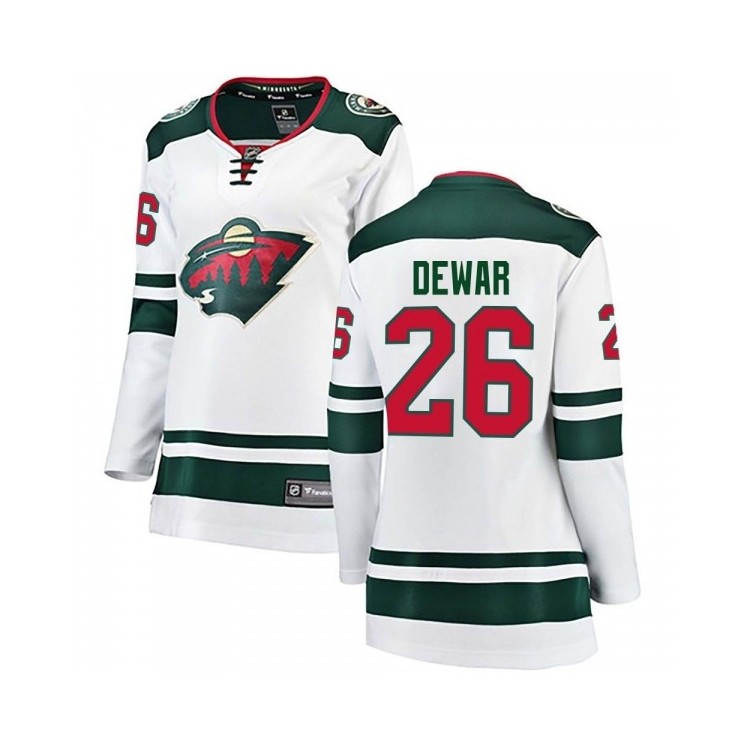 Breakaway White Women's Connor Dewar Fanatics Away Jersey - Minnesota Wild 2023