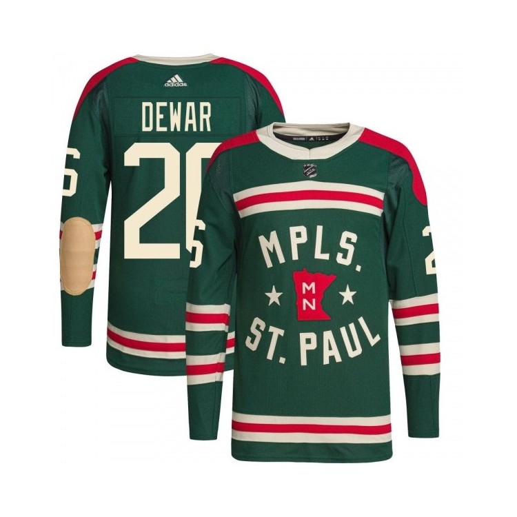 Youth 2022 Winter Classic Connor Dewar Adidas Jersey - Minnesota Wild, Official