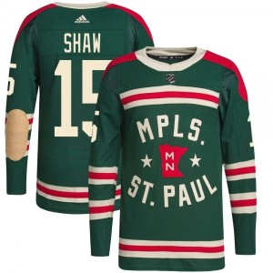 Men's Mason Shaw Minnesota Wild Adidas 2022 Winter...