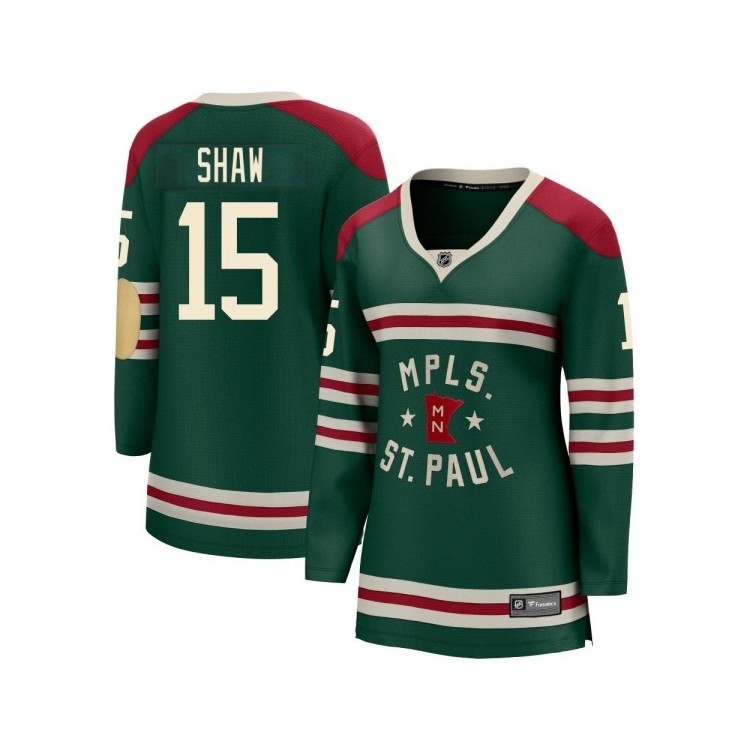 Women's Mason Shaw MN Jersey Fanatics Branded 2022 Winter Classic Jersey - Breakaway Green