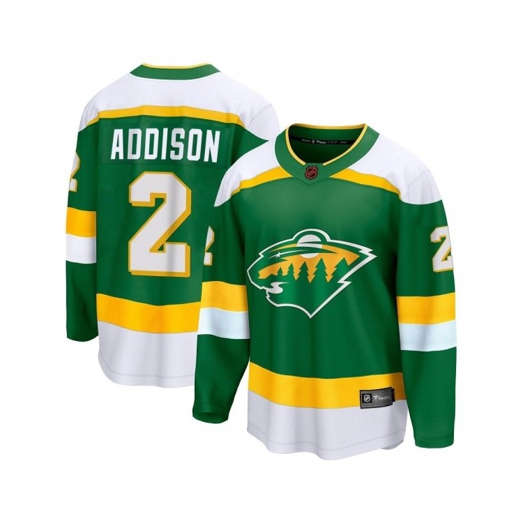 Men's Calen Addison Minnesota Wild Fanatics Branded Special Edition 2.0 Retro Jersey - Breakaway Green