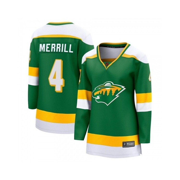 Women's Jon Merrill Minnesota Wild Fanatics Branded Special Edition 2.0 Jersey - Breakaway Green
