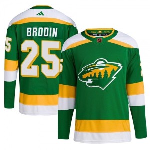 Men's Jonas Brodin Minnesota Wild Adidas Reverse Retro...