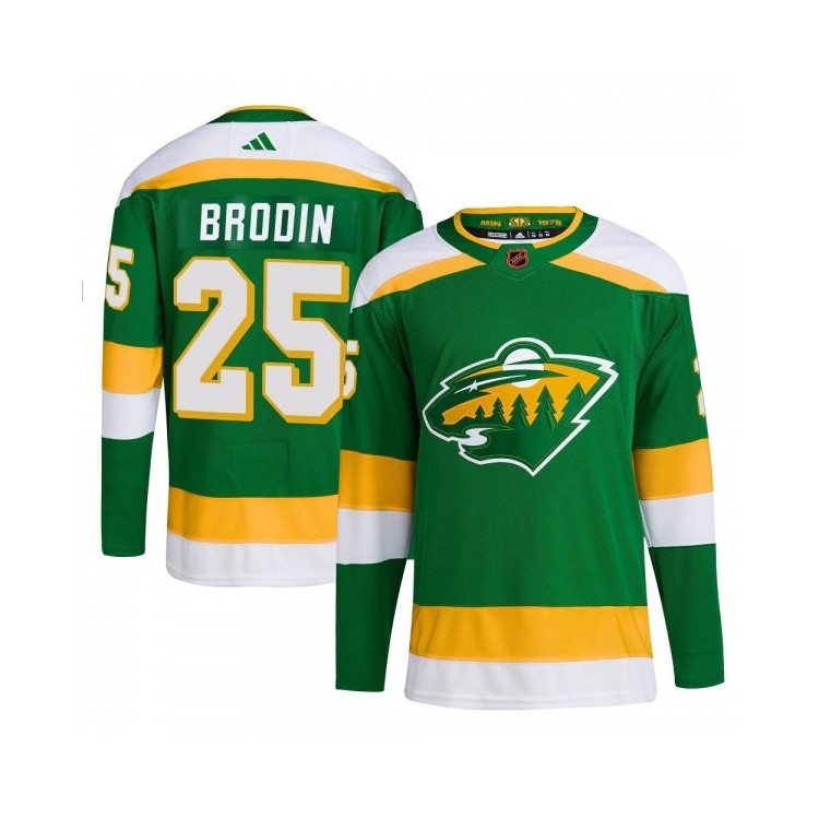 Men's Jonas Brodin Minnesota Wild Adidas Reverse Retro 2.0 Retro Jersey - Authentic Green