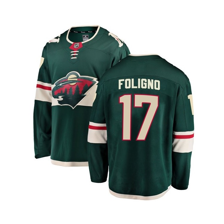 Youth Marcus Foligno Ice Hockey Apparel - Minnesota Wild Fanatics Breakaway Jersey (Green)