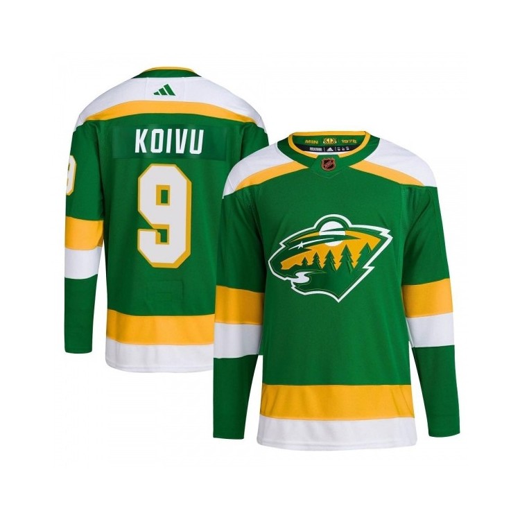 Discount Men's Mikko Koivu Minnesota Wild Adidas Reverse Retro 2.0 Jersey - Authentic Green