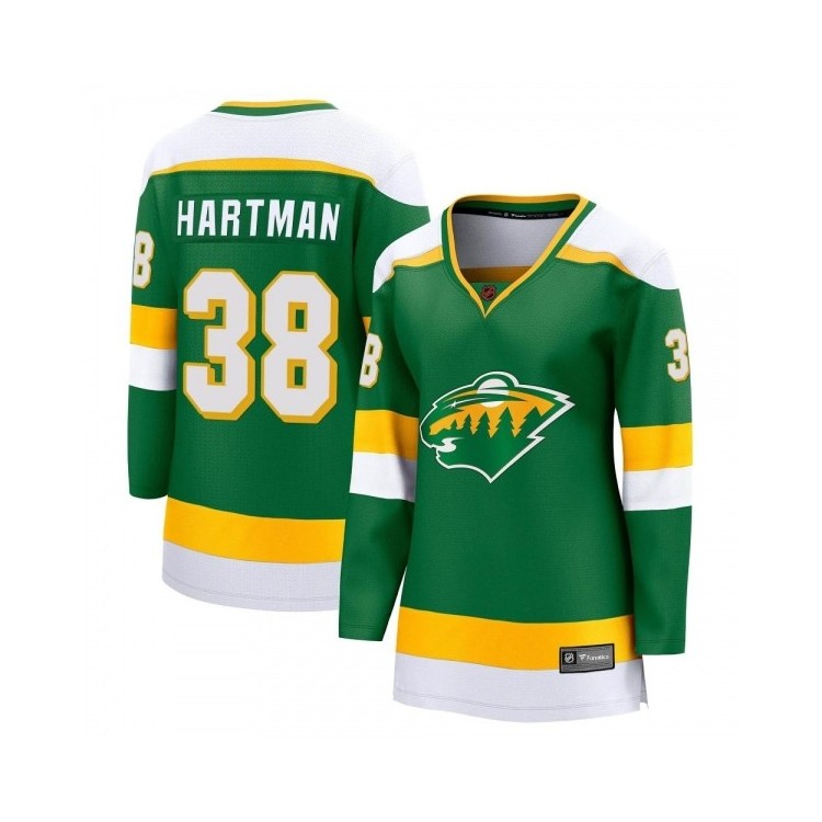 Women's Ryan Hartman MN Jersey Fanatics Branded Special Edition 2.0 Jersey - Breakaway Green