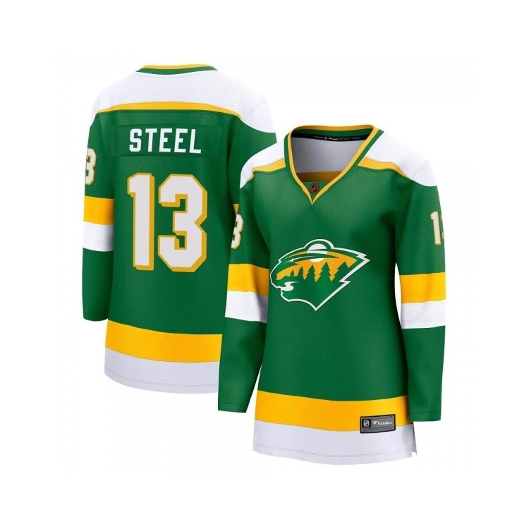 Women's Sam Steel MN Jersey Fanatics Branded Special Edition 2.0 Retro Jersey - Breakaway Green
