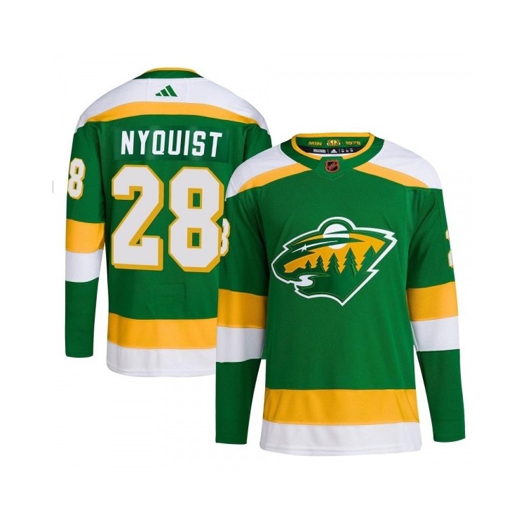 Discount Men's Gustav Nyquist Minnesota Wild Adidas Reverse Retro 2.0 Jersey - Authentic Green