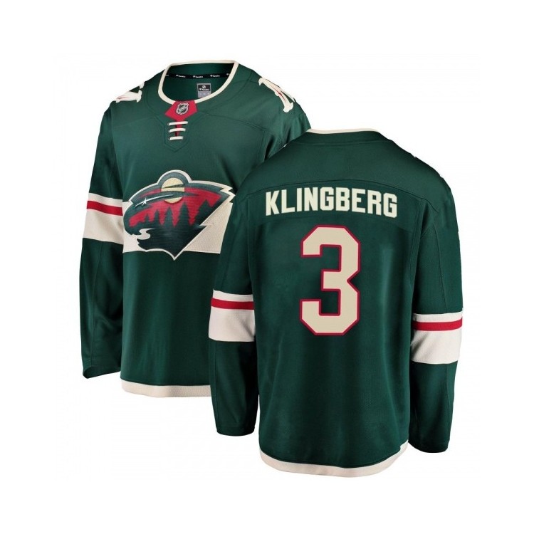 Hot Sale Youth John Klingberg MN Jersey Fanatics Branded Home Jersey - Breakaway Green