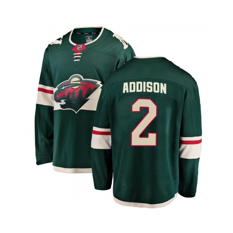 Men's Calen Addison Hockey Gear - Minnesota Wild Fanatics Breakaway Cheap Jersey (Green)