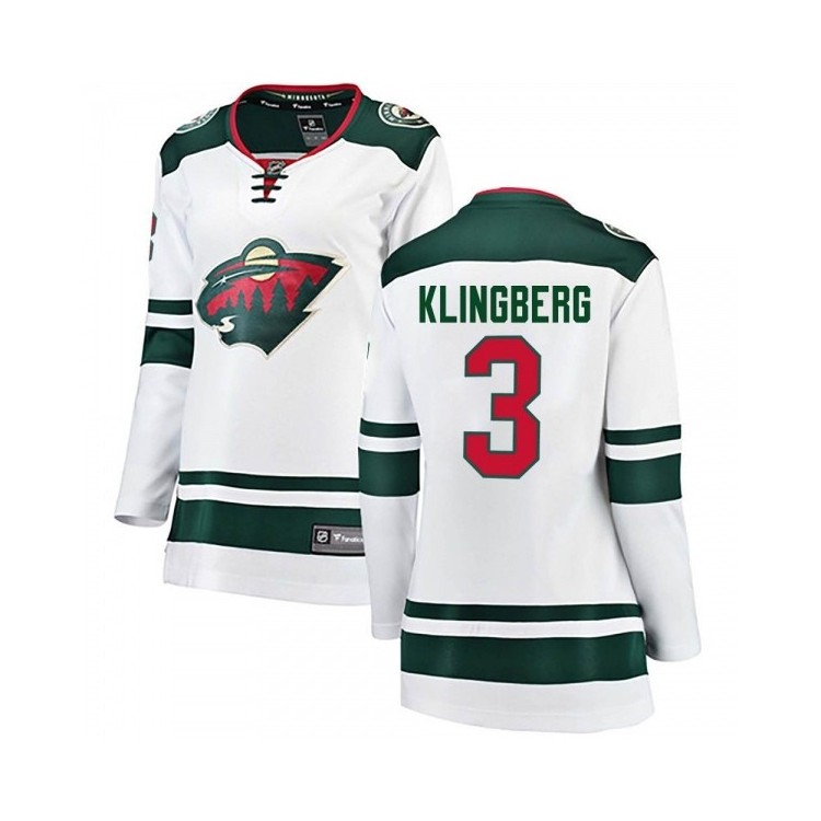 Women's John Klingberg MN Jersey Fanatics Branded Away Jersey - Breakaway White