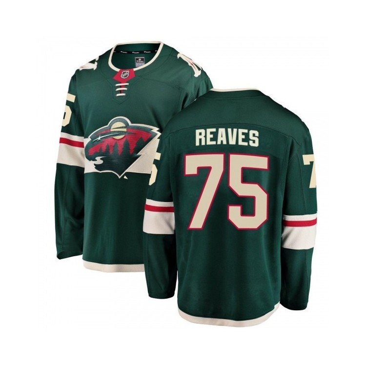 Men's Ryan Reaves Pro Hockey Jersey - Minnesota Wild Fanatics Breakaway NHL (Green)