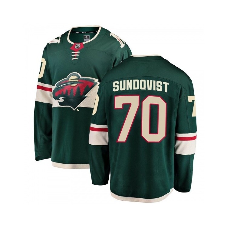 Youth Oskar Sundqvist Minnesota Wild Fanatics Branded Home Jersey - Breakaway Green