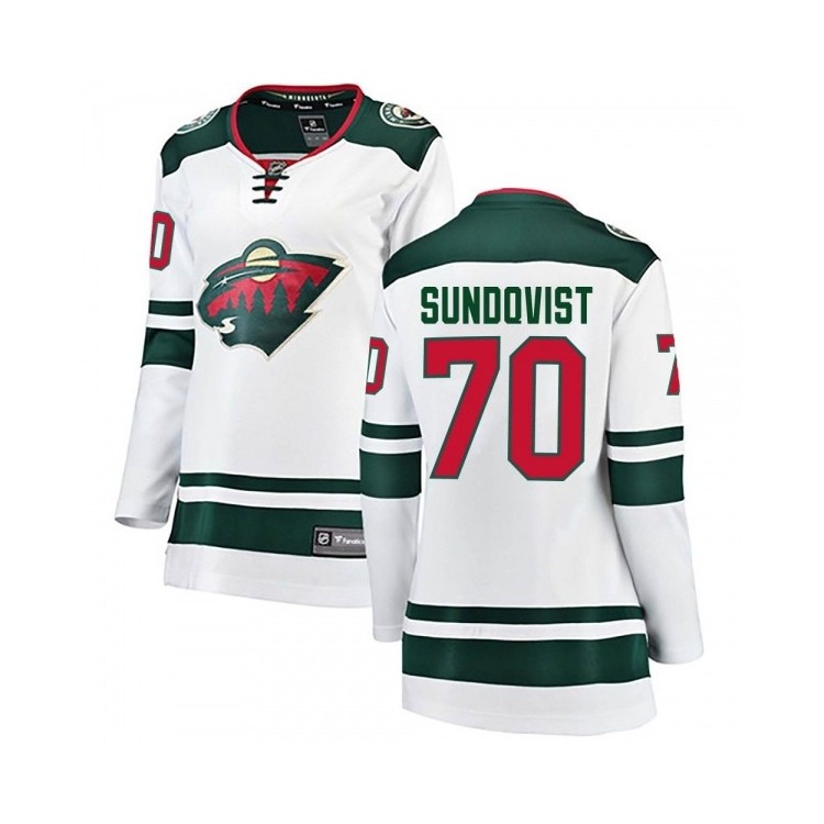 Women's Oskar Sundqvist Minnesota Wild Fanatics Branded Away Jersey - Breakaway White