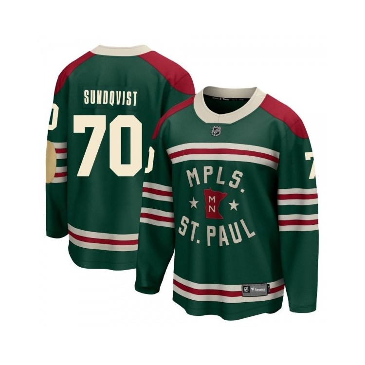 Youth Oskar Sundqvist MN Jersey Fanatics Branded 2022 Winter Classic Jersey - Breakaway Green