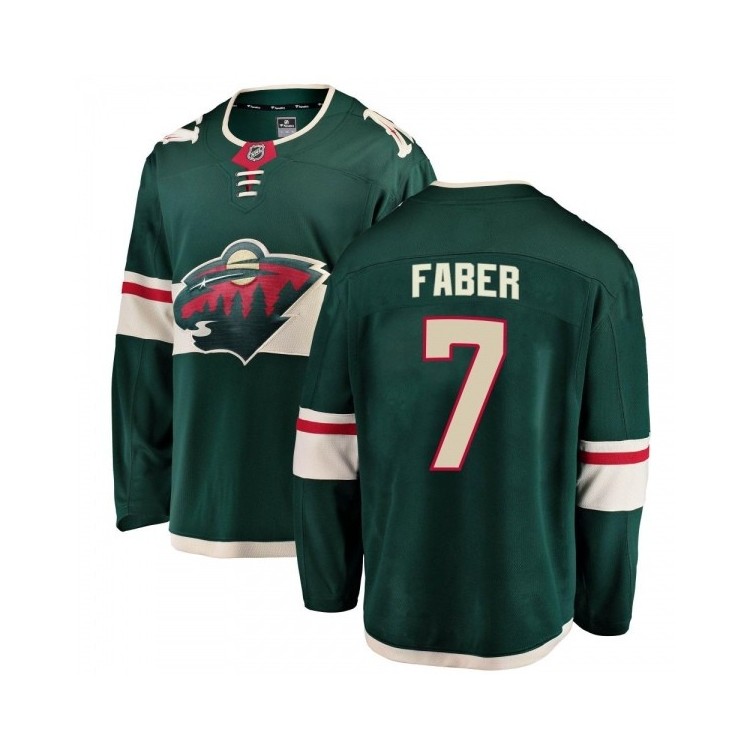 Hot Sale Youth Brock Faber MN Jersey Fanatics Branded Home Jersey - Breakaway Green