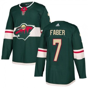 Youth Brock Faber Minnesota Wild Adidas Home Jersey -...