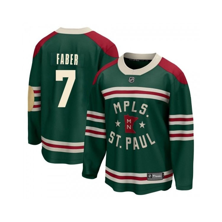Men's Brock Faber MN Jersey Fanatics Branded 2022 Winter Classic Jersey - Breakaway Green
