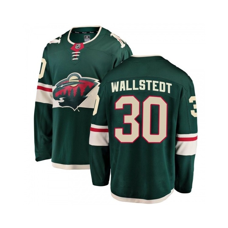 Youth Jesper Wallstedt MN Jersey Fanatics Branded Home Jersey - Breakaway Green